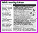 Natural Help For The Nausea And Vomiting Of Pregnancy
