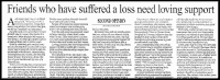 Friends Who Have Suffered A Loss Need Loving Support
