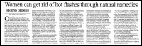Dealing With Hot Flashes Naturally