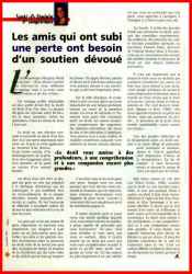Les amis qui ont subi une perte ont besoin d'un soutien d�vou�