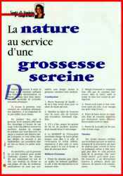 La nature au service d'une grossesse sereine