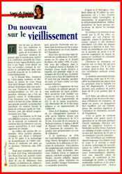 Du nouveau sur le vieillissement